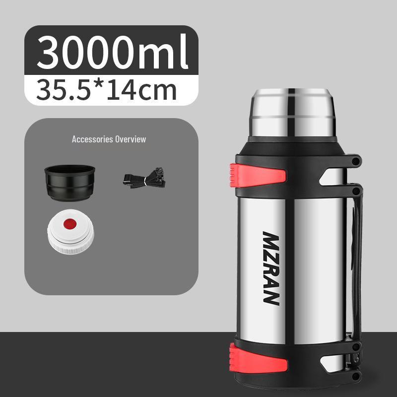 4L Stainless Steel Travel Thermos Mug for Men - Large Capacity Car Kettle Flask