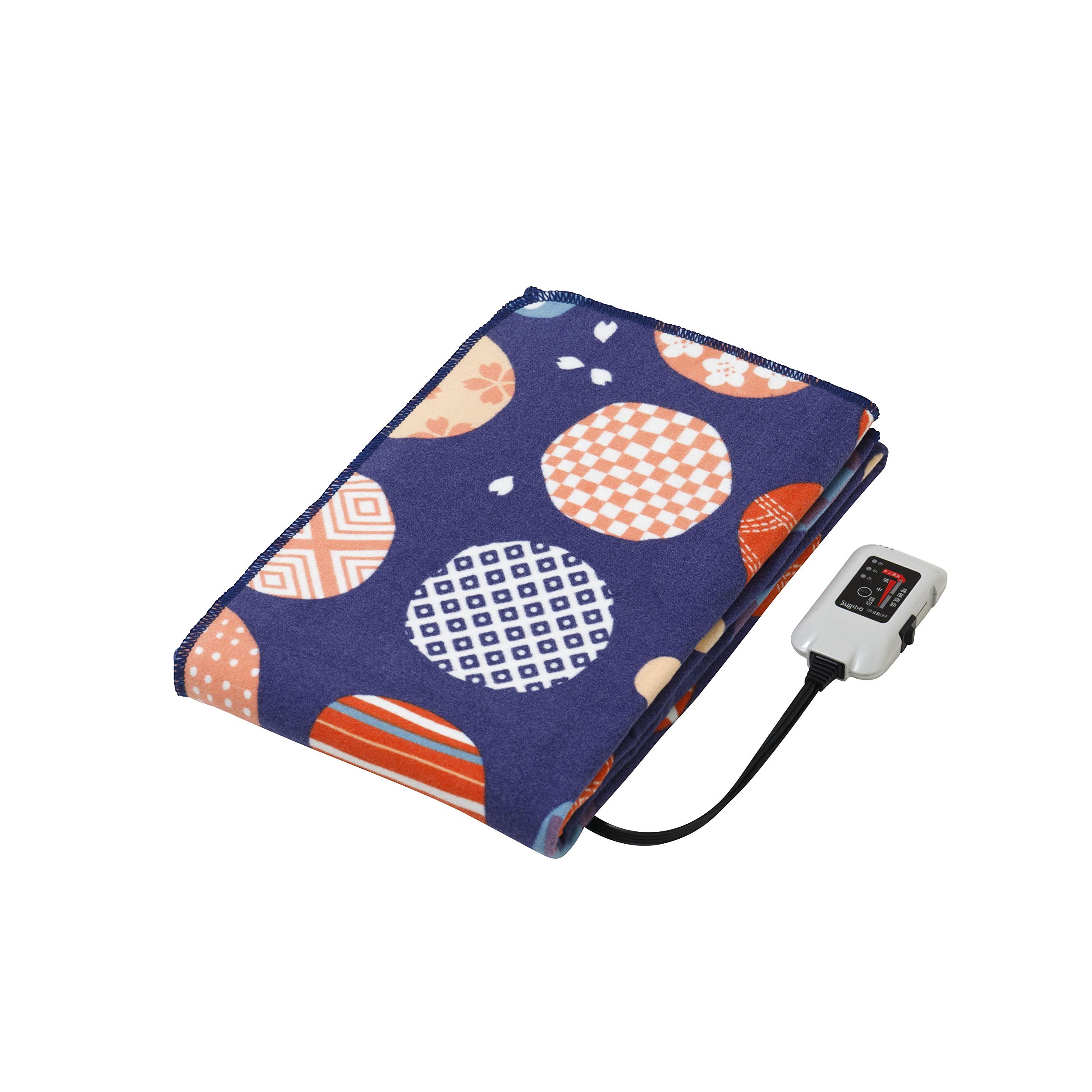 

Sugibo Cotton Electric Made in 180 x 80 Long SB20MSL03 Skin-Friendly 100% Blanket, Japan, cm, Size, (Navy Blue)