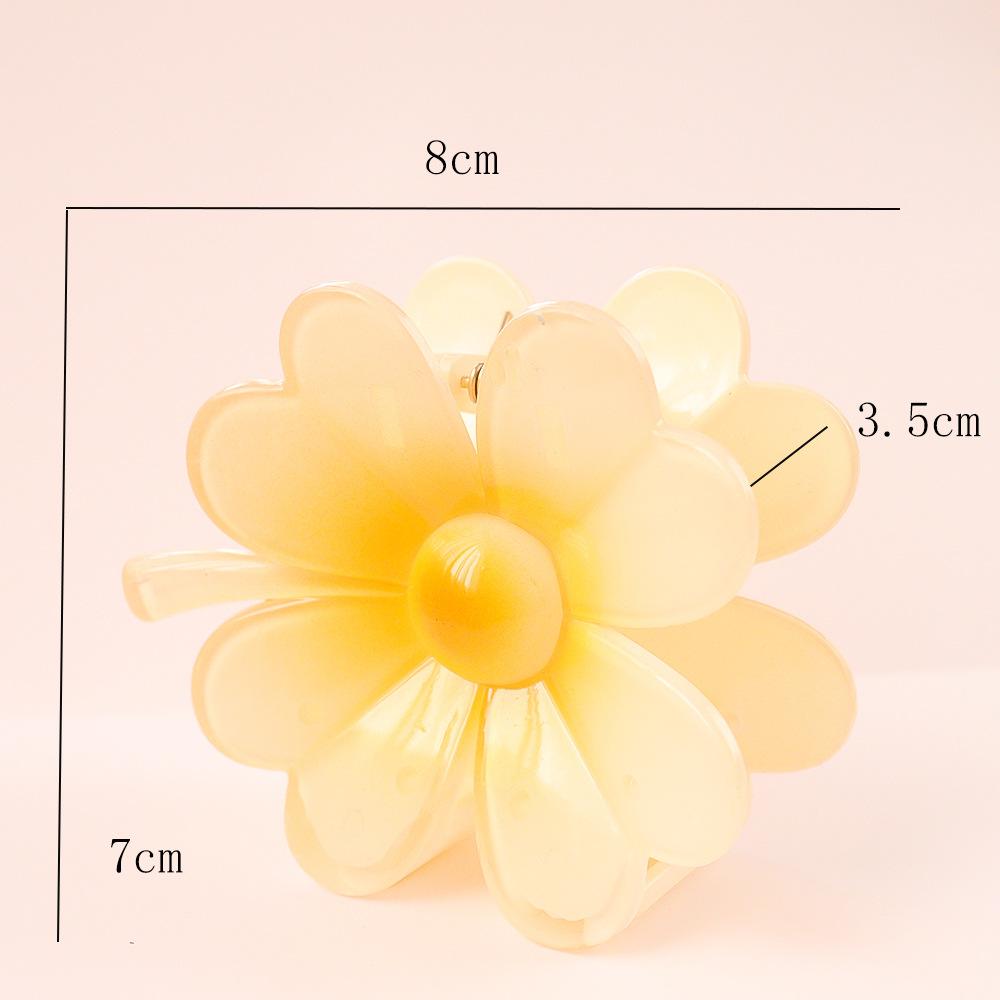 

Мода Сердце Лепестки Цветок Заколка для Волос Градиент Цвет Акула Зажим Для Женщин Девушек Милая Цветочная Заколка-Краб Аксессуары для Волос