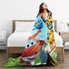 Super Wings Cartoon Flannel Blanket Car Robot Funny Throw Blanket for  Sofa Bedding Lounge 150*125cm Rug Piece,