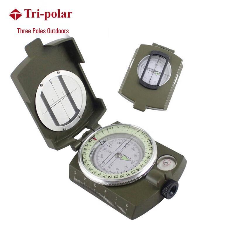 Tri-polar All-Metal Folding Luminous Compass
