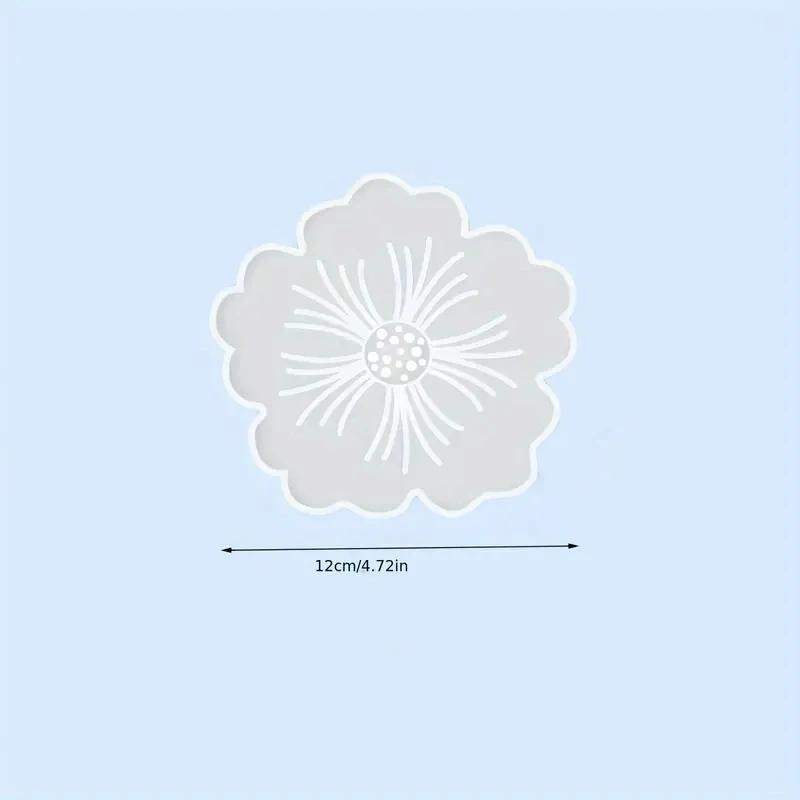 New 2Pcs Petal Coaster Tray Drop Glue Silicone Mold, Thickened Anti-deformation Coaster, Tea Cup Coaster Silicone Mold