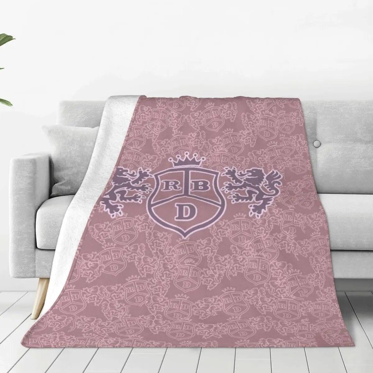 

Rebelde RBD Logo Flannel Blanket Novelty Throw Blanket for Home Hotel Sofa 125*100cm Rug Piece