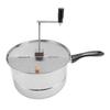 Stovetop Popcorn Maker Stainless Steel Popcorn Popper with Hand Crank Popcorn Pot for Gas Electric Heating