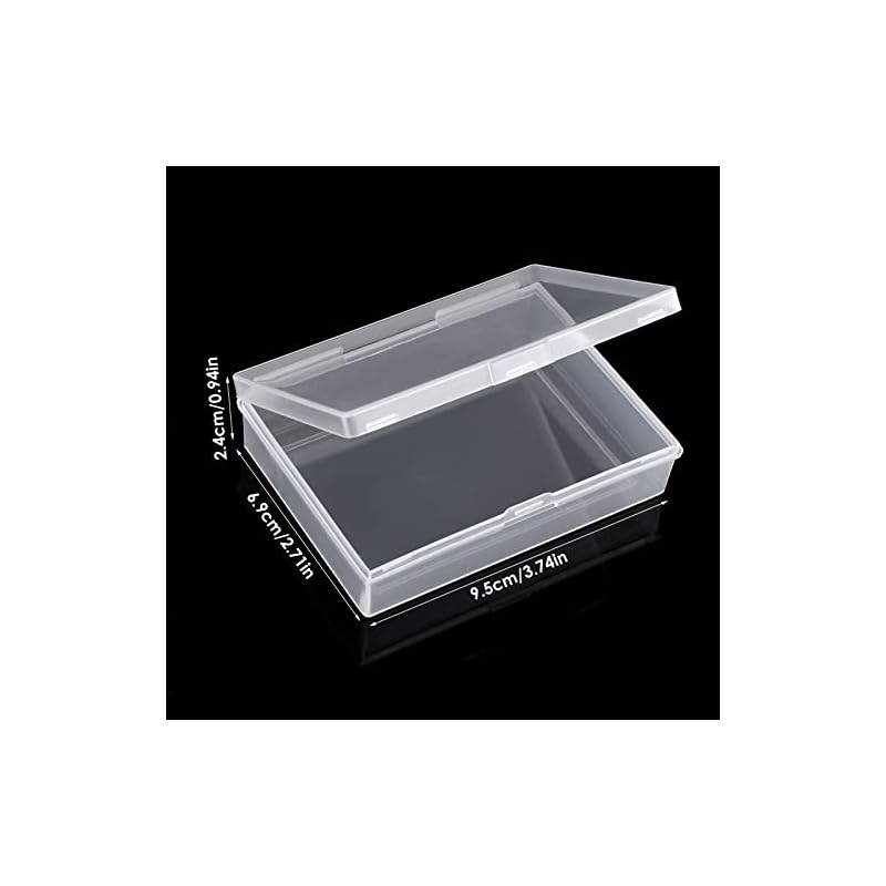 Prasacco 3 Pieces Clear Playing Card Boxes, Plastic Storage Box Holder, Card Deck Case, Empty Playing Cards Storage Organizer for Bank Cards, Business