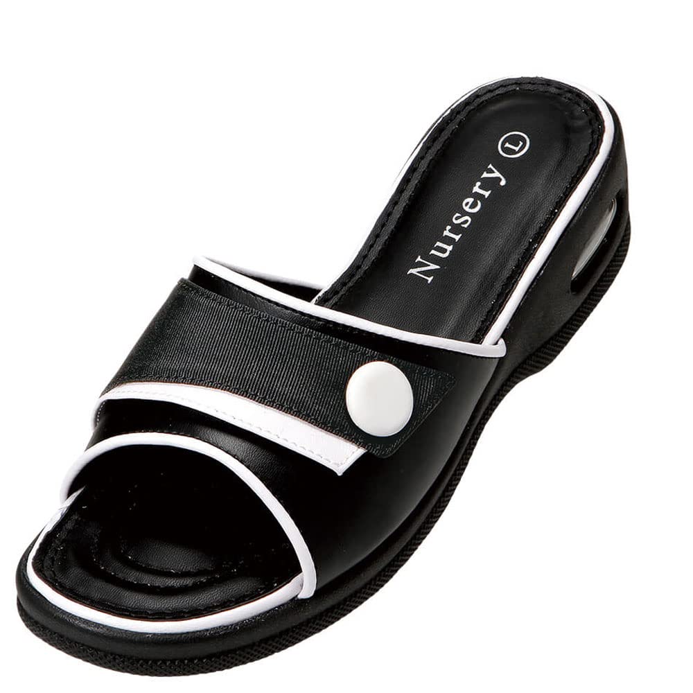 Nursery Elegant Ribbon Lightweight EVA Air Office Size Black and 9321306A Mule, Sandals, Sandals, 24, White,