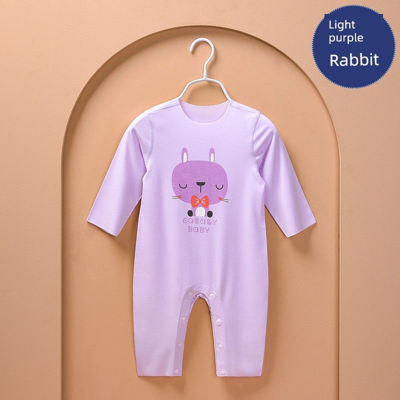 Modal Spring and Autumn Boneless Air Conditioning Baby Jumpsuit