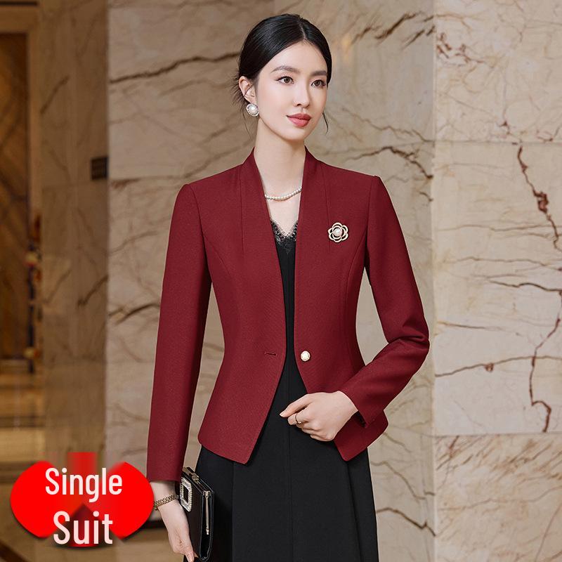 

Элегантный пиджак от костюма 2025 TR твил, устойчивый к сминанию, для весны/осени Medium (M)