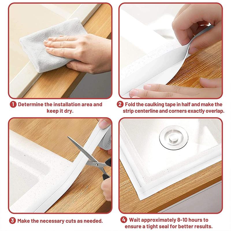 Wall Sticker Sink Edge Tape Wire Hose Strong Repairing Tape Waterproof Tape Silicone Rubber Self Adhesive Bathroom Toilet Tape
