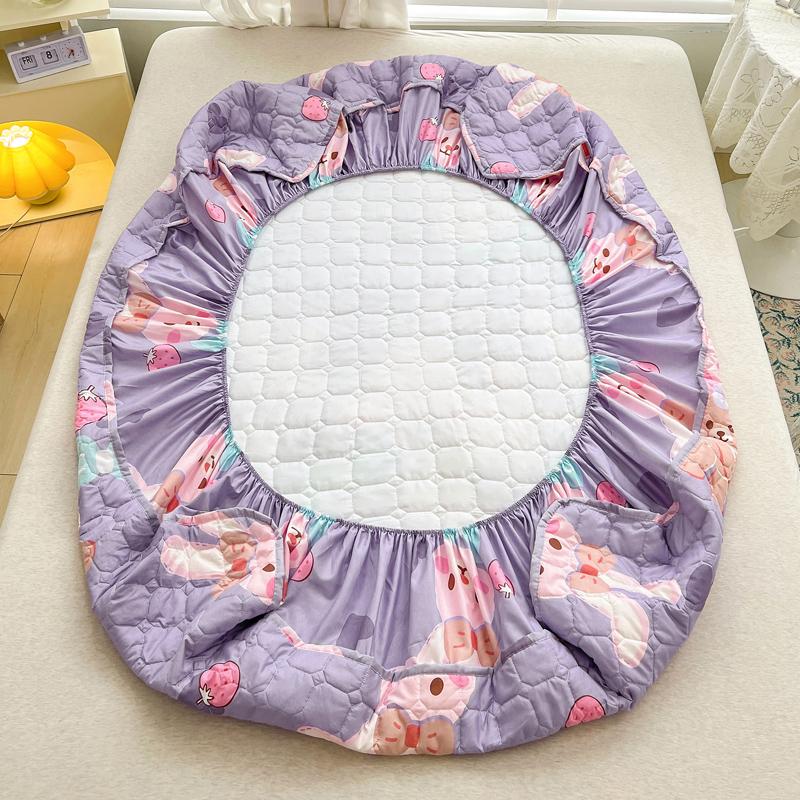 Bonenjoy Tagesdecke, Cartoon-Stil, Matratzenbezug, gesteppt, Spannbettlaken, hautfreundlich, Bettüberwurf, Matratzenschoner (Kein Kissenbezug)