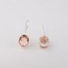 Peach Tourmaline Gemstone 925 Sterling Silver Handcrafted Women Earrings 1.05" EE-173-45