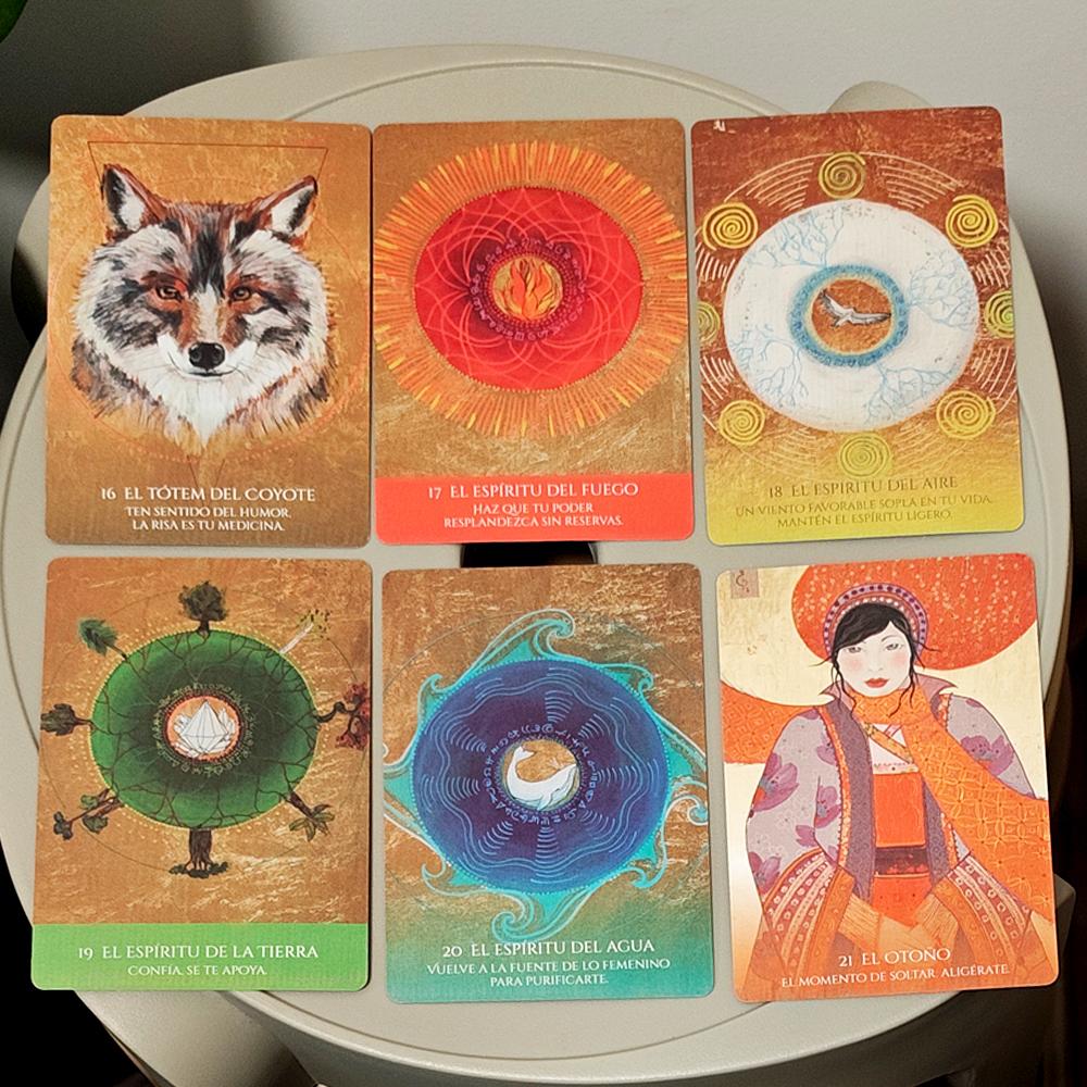 Medicine Woman Oracle - 10.5*7.5cm 49 Shamanic Archetype Cards for Healing and Empowerment (Spanish Version)