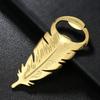 Gouden Veren Flesopener Draagbare Bieropener Veren Vormige Dopafnemers Keukengadget Voor Kamperen Picknick Feest