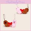 Capybara Love Heart Plush Keychain With Magnetic Sucker For Backpack And Keys