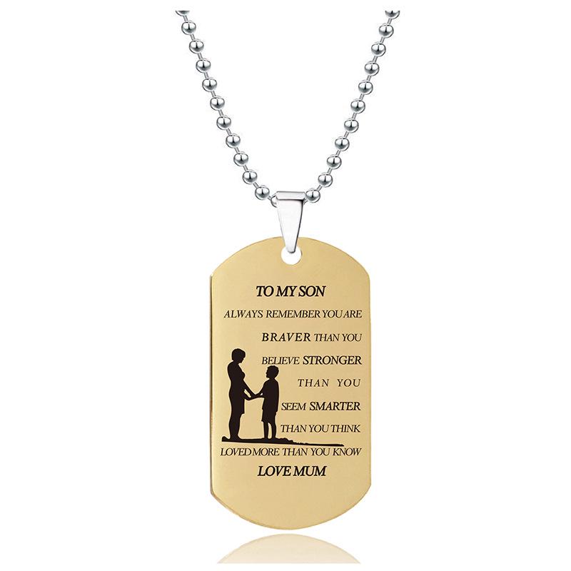 Gravierte goldene Edelstahl-Halskette: Erntedank- & Weihnachtsgeschenk