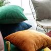 Solid Green Red Sofa Cushion Velvet Pillow Tender Comfortable Living Room Car Decoration 45x45cm Home Simple Daily All-Purpose