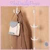 Rotating Four Prong Plastic Multi Functional Hanging Hook For Closet Storage And