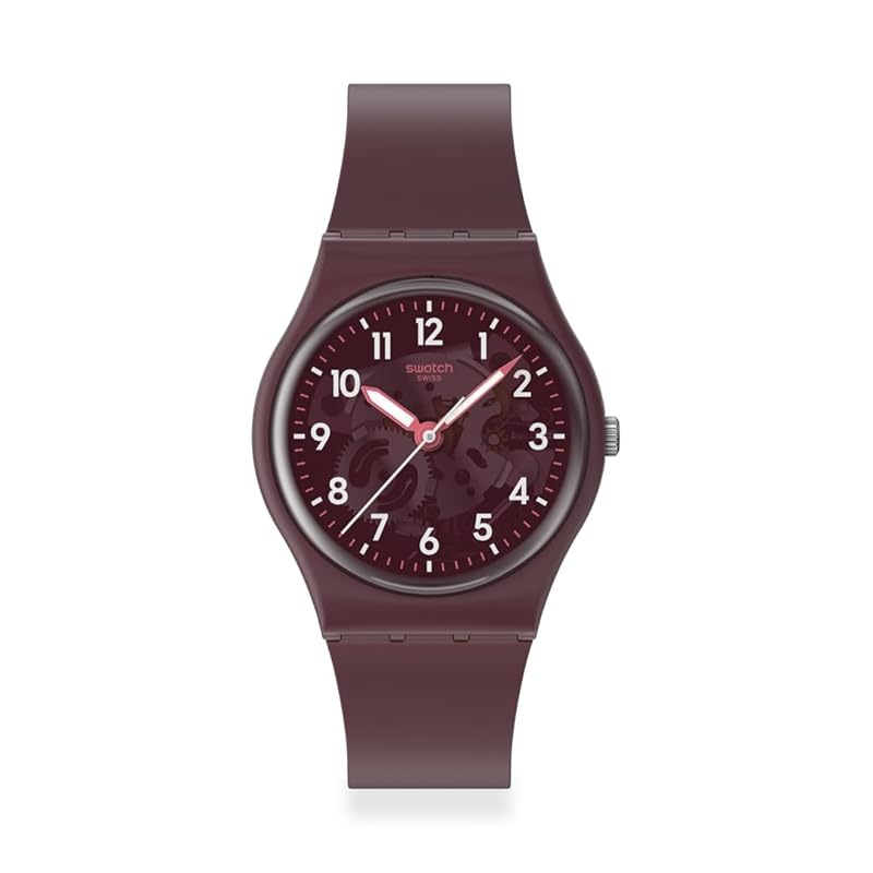

[Swatch] часы THRU THE CROWN GLASS SO28R115 красные