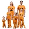 Print Cute Family Set Pajamas, Home Clothes, Family Set Short Sleeve Top Pants Set