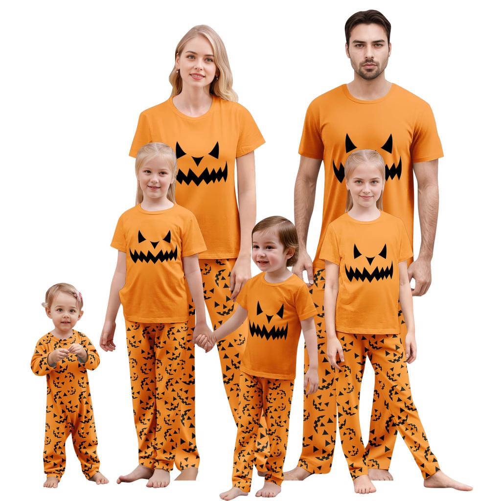Süßes Familien-Pyjama-Set, Hauskleidung, Familien-Set Kurzarm-Oberteil und Hose