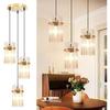 3-light Pendant - NETTLIFE - Ø16 Cm - Metal and Glass - E27 3x25W - Adjustable Amber Gold