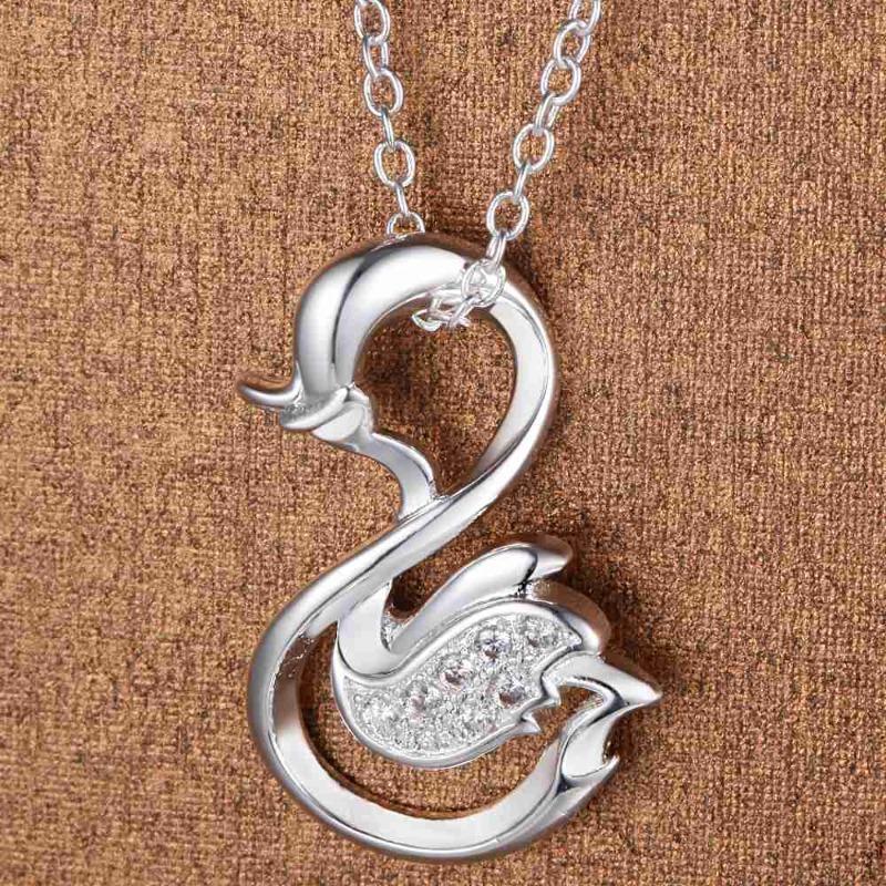 

New 925 Sterling Silver Necklace Pendant Zircon for Women Wedding Jewelry Fine Accessories High Quality Fashion Party Gifts