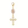 Pink Charm Cross Keychain for Car Bag Keyring