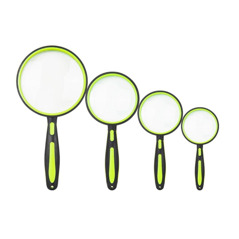 Optical Glass Magnifying Tool with Ergonomic Rubber Handle 5-10X Handheld Magnifier for Enhances Comfort and Usability