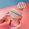 Profession Kalimba 17/21 Keys Thumb Piano with Study Instruction & Tune Hammer Acrylic Finger Piano for Kid Beginners