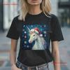 Holiday Sparkle Unicorn T Shirt Christmas Theme Animal Magical Art Casual Ideas Vintage Washed Stretched Unisex Stylish