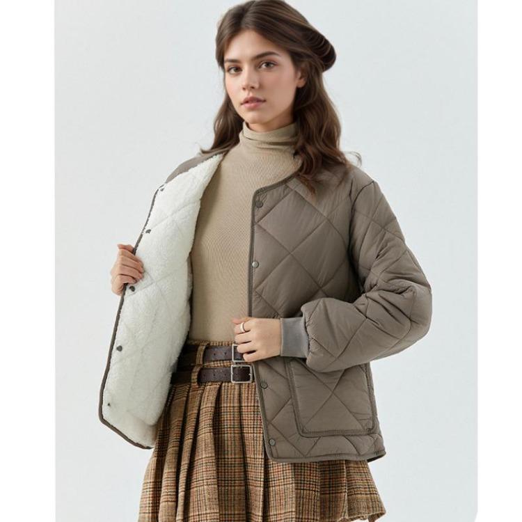 Fashionable Plus Size Women Winter Jacket Warm Thickened Versatile Lightweight Long Sleeve Comfortable Elegant