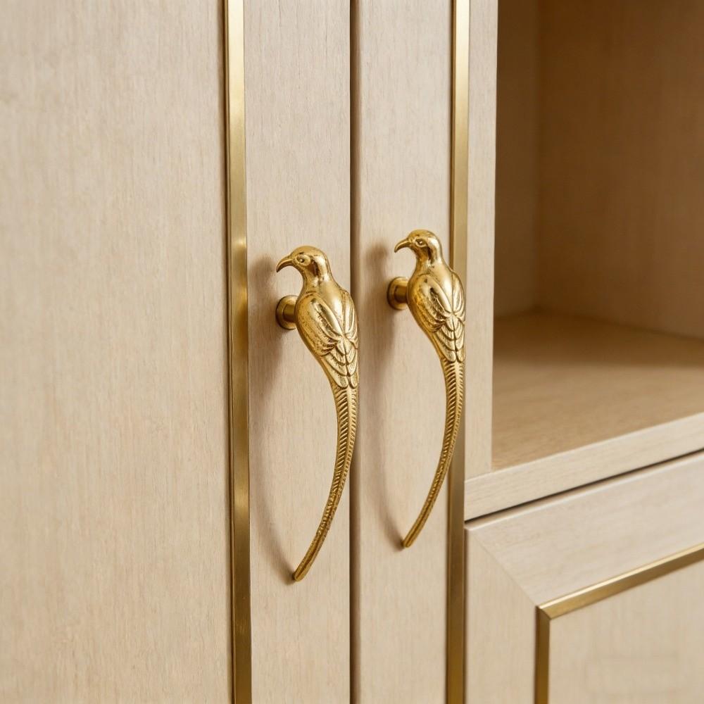 Vintage Bird Cabinet Pull Handle Magpie Shaped Decorative Drawer Pull For Wardrobe