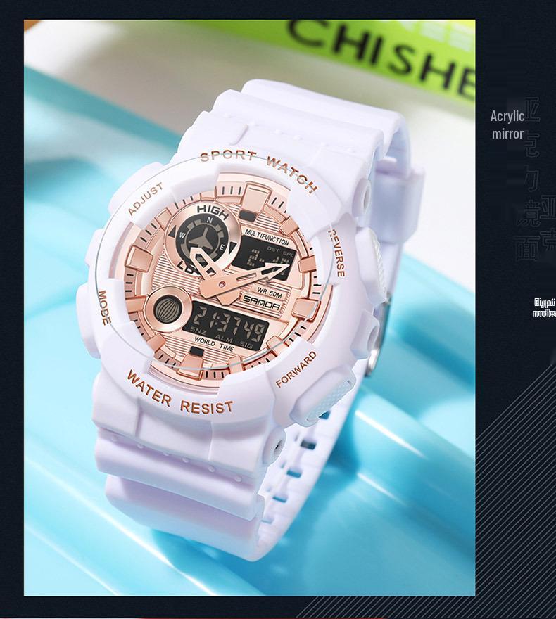 Sanda Multi-functional Waterproof Sports Watch for Men, Women & Students - Popular Electronic Watch