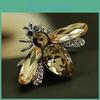 Brooches Cute Big Bee Champagne Delicate Insect Brooch For Women Pins Party Jewelry Gifts