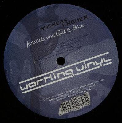 12inch Record ANDREAS KREMER - Jenseits Von Gut Und B?se WV04 Working Vinyl 2003 Germany Dance & Electronica Used