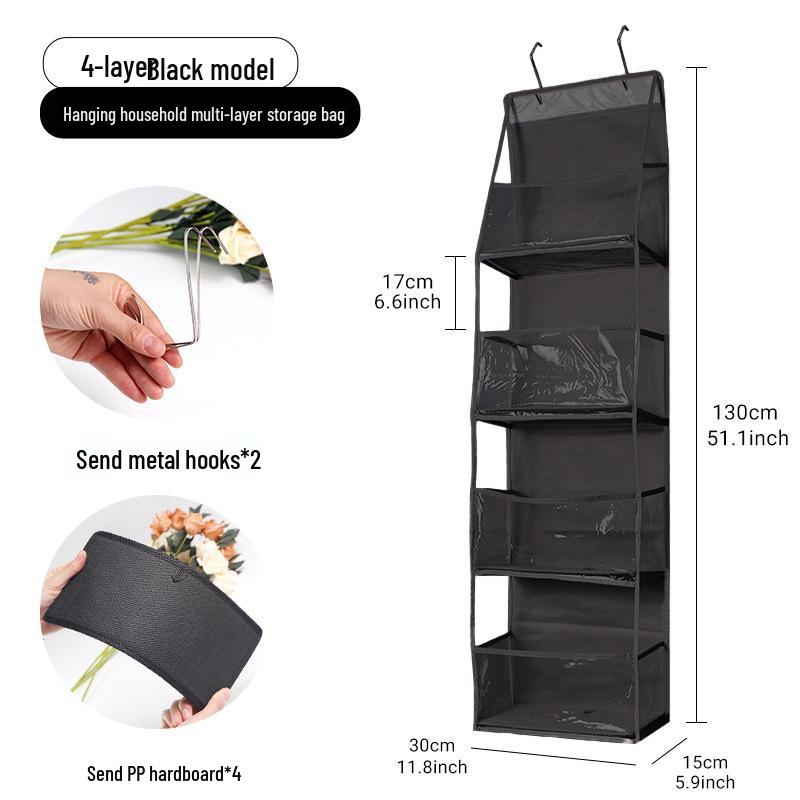 Wall-Mounted Multi-Pocket Organizer - Multi-Layer Storage Bag for Dorms and Homes