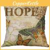 Premium 18" Butterfly Bees Pillow Cover Made With High-quality Cotton Linen