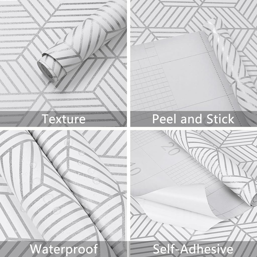 Thickened Nordic Style Self-adhesive Waterproof Wallpaper for Bedroom Living Room Background Wall Old Furniture Stickers