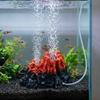 Natuurlijke Stijl Aquarium Vulkaan Ornament Hars Vis Tank Luchtpomp Vulkaan Mini Aquarium