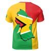Free Custom Name Patriotic Guyana Flag 3D Printed Graphic Men's T-Shirt Women's Universal Tops T-Shirt Fashion Men's Clothing