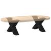 Vidaxl Nogi Do Stolika Kawowego, 2 Szt., Czarne, 60X(30-31) Cm, Stal