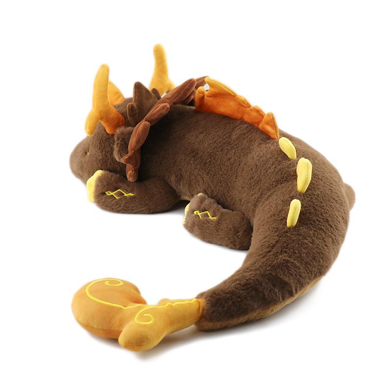 67cm Genshin Impact Plush Toy Game Zhong Li Morax Dragon Toy Soft Stuffed Plushie Doll Pillow Home Decor Children Christmas Gift