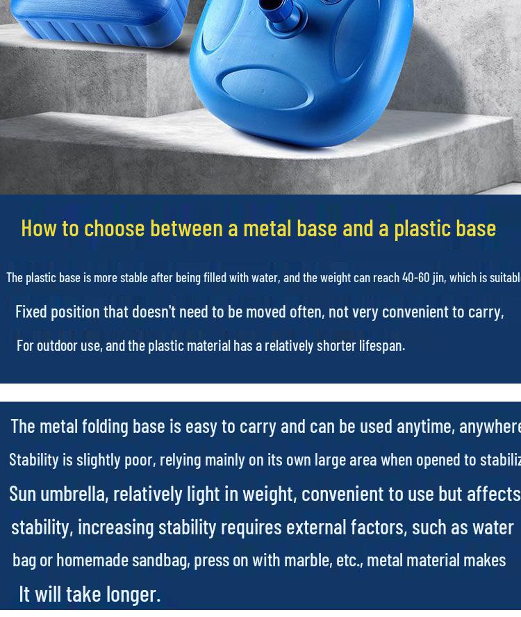 Large Outdoor Umbrella Base for Beach with Water Injection Feature