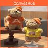 Yellow Bear Plush Keychain With Sweater And Pumpkin Hat Decor For Bag Accessories And Gifts