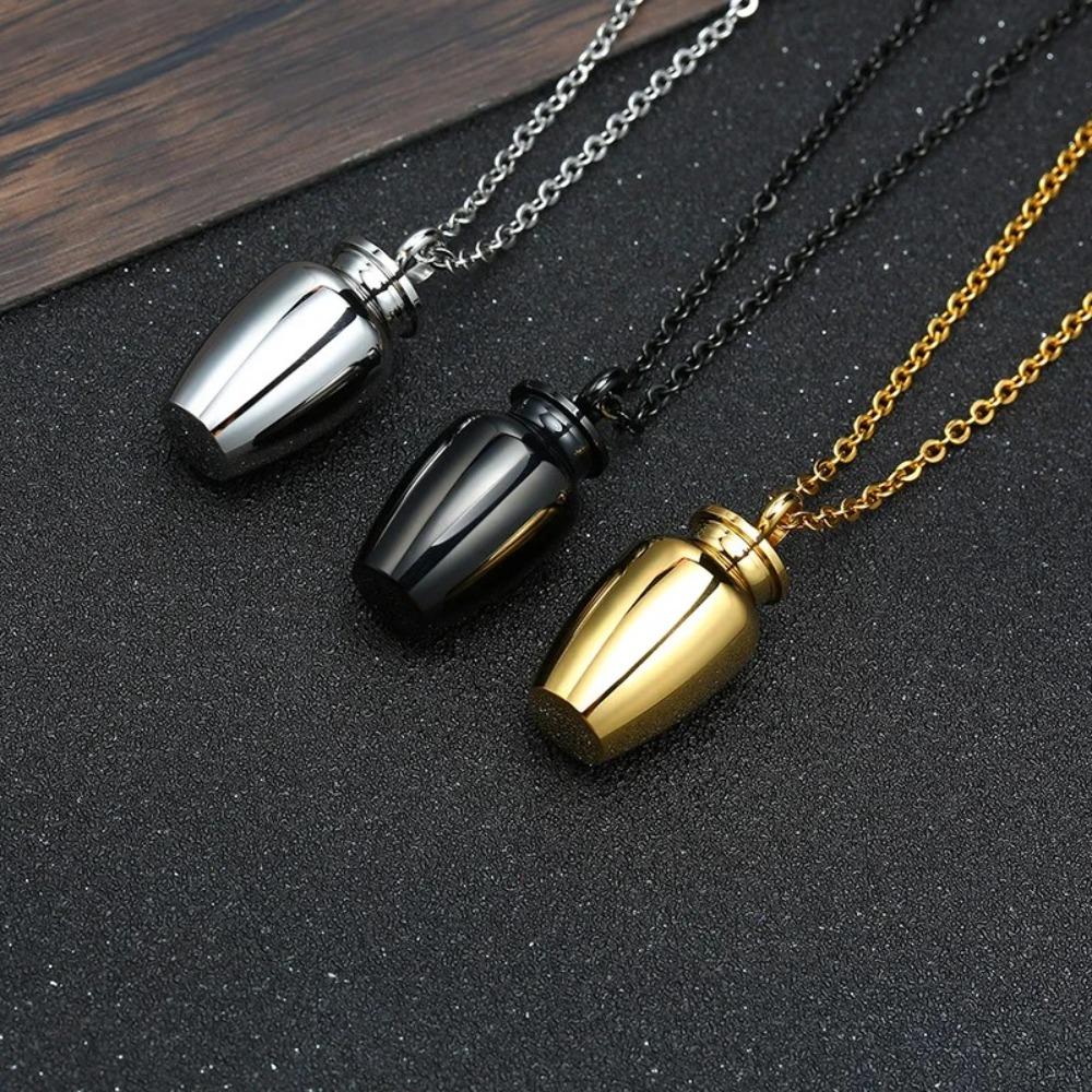 Mini přívěsek z kostního popela Nerezová ocel Dobře utěsněný Popel Šperky pro kremaci Odnímatelný s řetízkem Pamětní přívěsek Nádobka