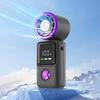 Compact Foldable USB Rechargeable Fan with High-Speed Turbine & Digital Display