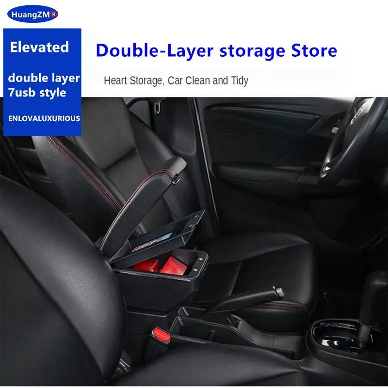 For Toyota Yaris 3 Car Armrest Box For Toyota Hybrid / Yaris Vitz Armrest Box Central Storage box Retrofit Car Accessories
