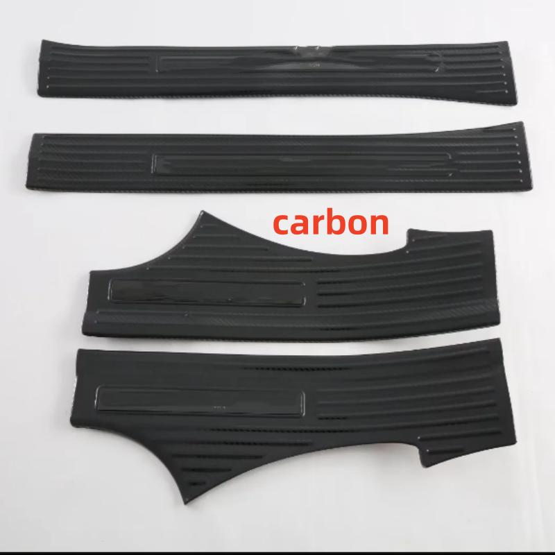 WAK1  LHD/RHD Car Window Control Lift Panel Cover Sticker Carbon Fiber 4pcs for MG4 MG 4 EV Mulan 2023- 2024 Acc.