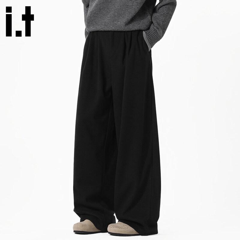 CHOCOOLATEit Men s Relaxed Wide-Leg Casual Trousers XL