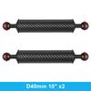2 x D40mm Carbon Fiber Underwater Float Arm for Diving Tray Housing Video Light/Strobe Buoyancy Floating Ball Mounting (2 PCS)